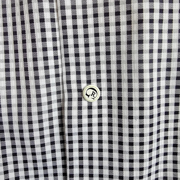 Robert Graham Black White Checked Long Sleeve Button Down Shirt Size 46 / 2XL - Picture 6 of 14